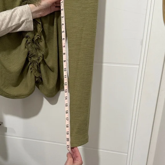 Anthropologie Olive Ruffle Long Sleeve Top - Picture 8 of 8